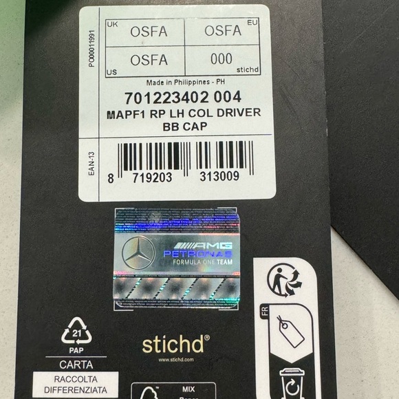Mercedes AMG Petronas Formula One Team - MAPF1 RP LH COL DRIVER BB CAP/HAT OSFA - Picture 13 of 13